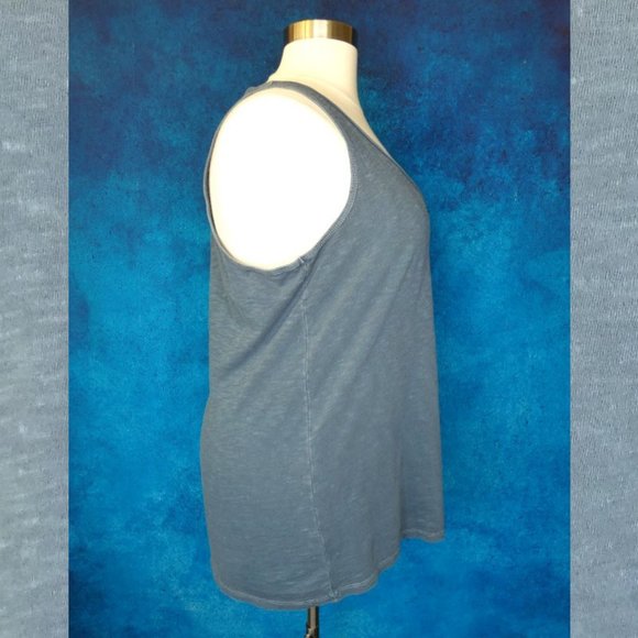 Distressed Blue Grey Tank Top Torrid Size 1 - Picture 6 of 8